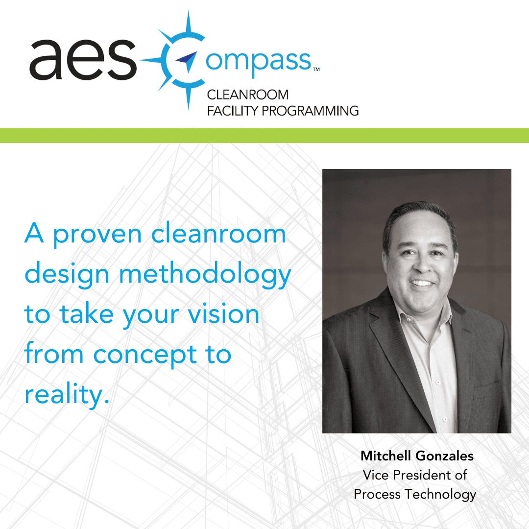 Mitchell Gonzales AES clean technology headshot image for cleanroom design methodology