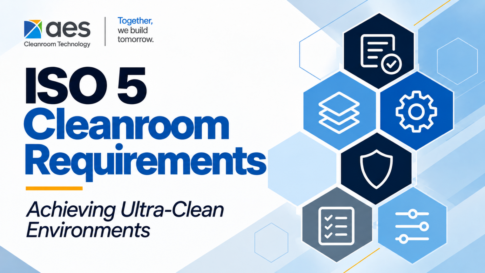 AES Clean Technology ISO 5 cleanroom requirements guide thumbnail covering ultra-clean environments, airflow, filtration, and contamination control.