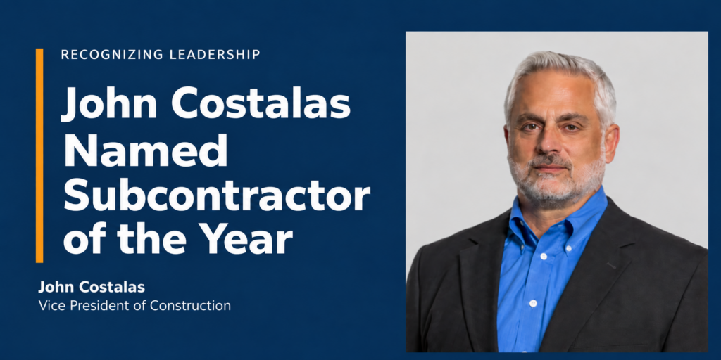 John Costalas, Vice President of Construction at AES Clean Technology, Subcontractor of the Year nominee